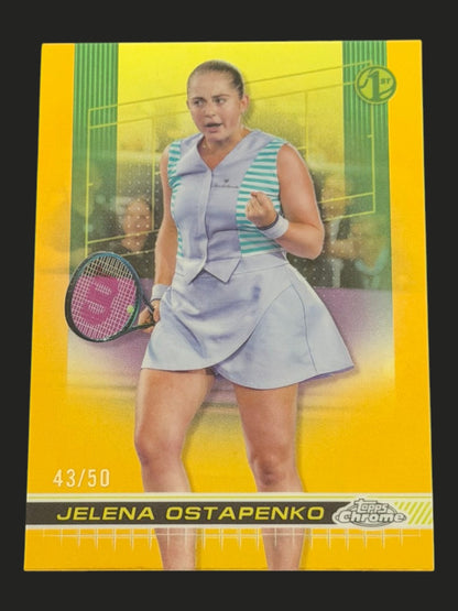 2024 Topps Chrome Tennis Gold Refractor 13/50 Jelena Ostapenko