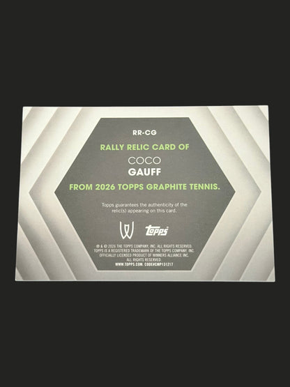 2026 Topps Graphite Tennis Rally Relic Coco Gauff