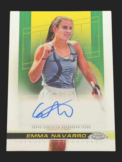 2024 Topps Chrome Tennis Auto Emma Navarro