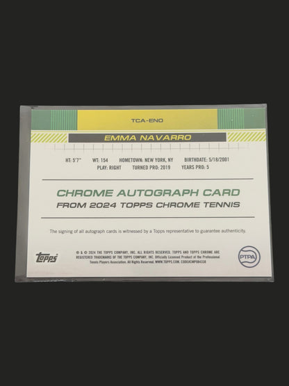 2024 Topps Chrome Tennis Auto Emma Navarro