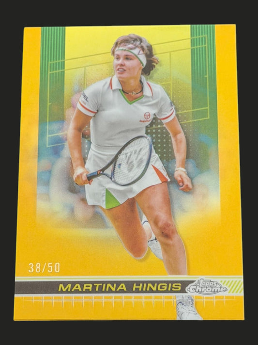 2024 Topps Chrome Tennis Gold 38/50 Martina Hingis