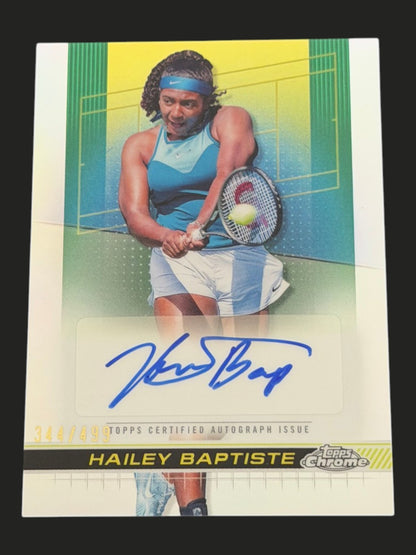 2024 Topps Chrome Tennis Refractor Auto 344/499 Hailey Baptiste