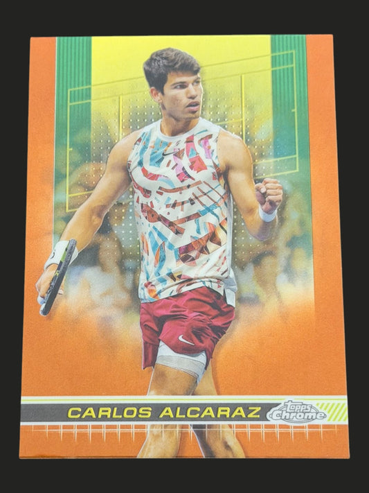 2024 Topps Chrome Tennis Clay Court Refractor Carlos Alcaraz