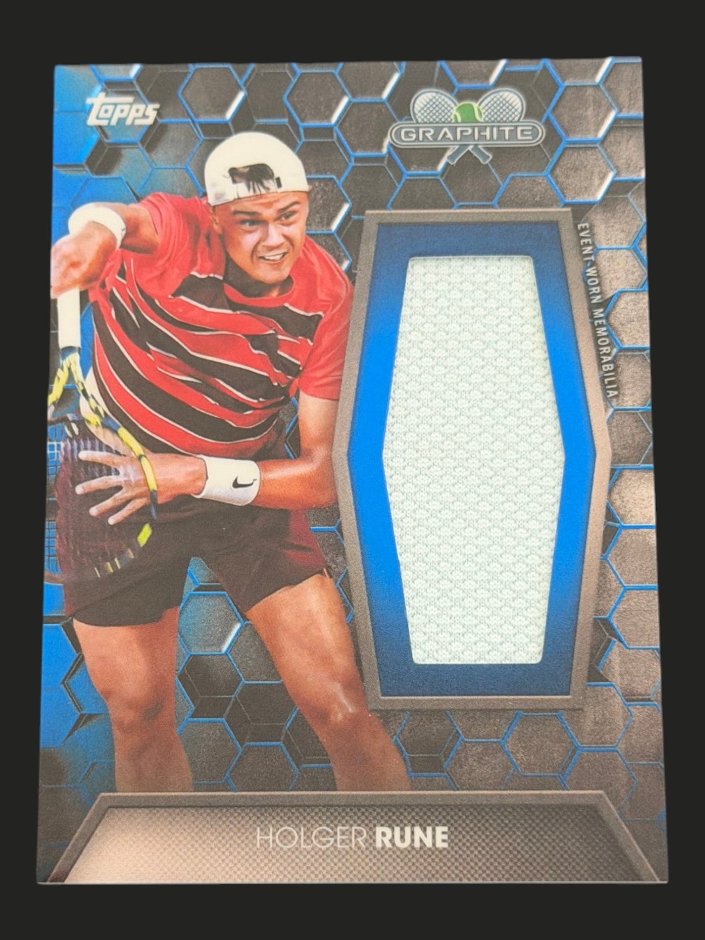 2026 Topps Graphite Tennis Blue Relic 42/50 Holger Rune