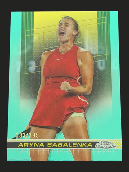 2024 Topps Chrome Tennis Aqua Refractor 133/399 Aryna Sabalenka