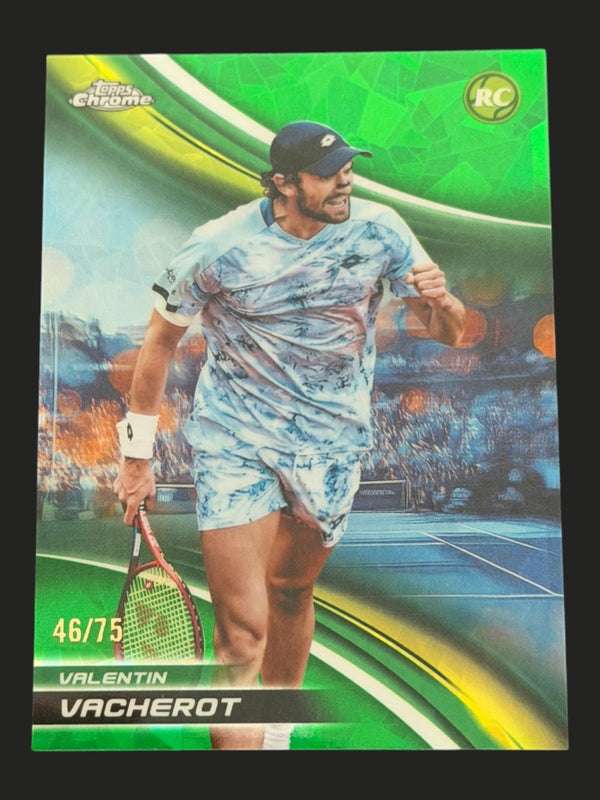 2025 Topps Chrome Sapphire Tennis Green 46/75 Valentin Vacherot