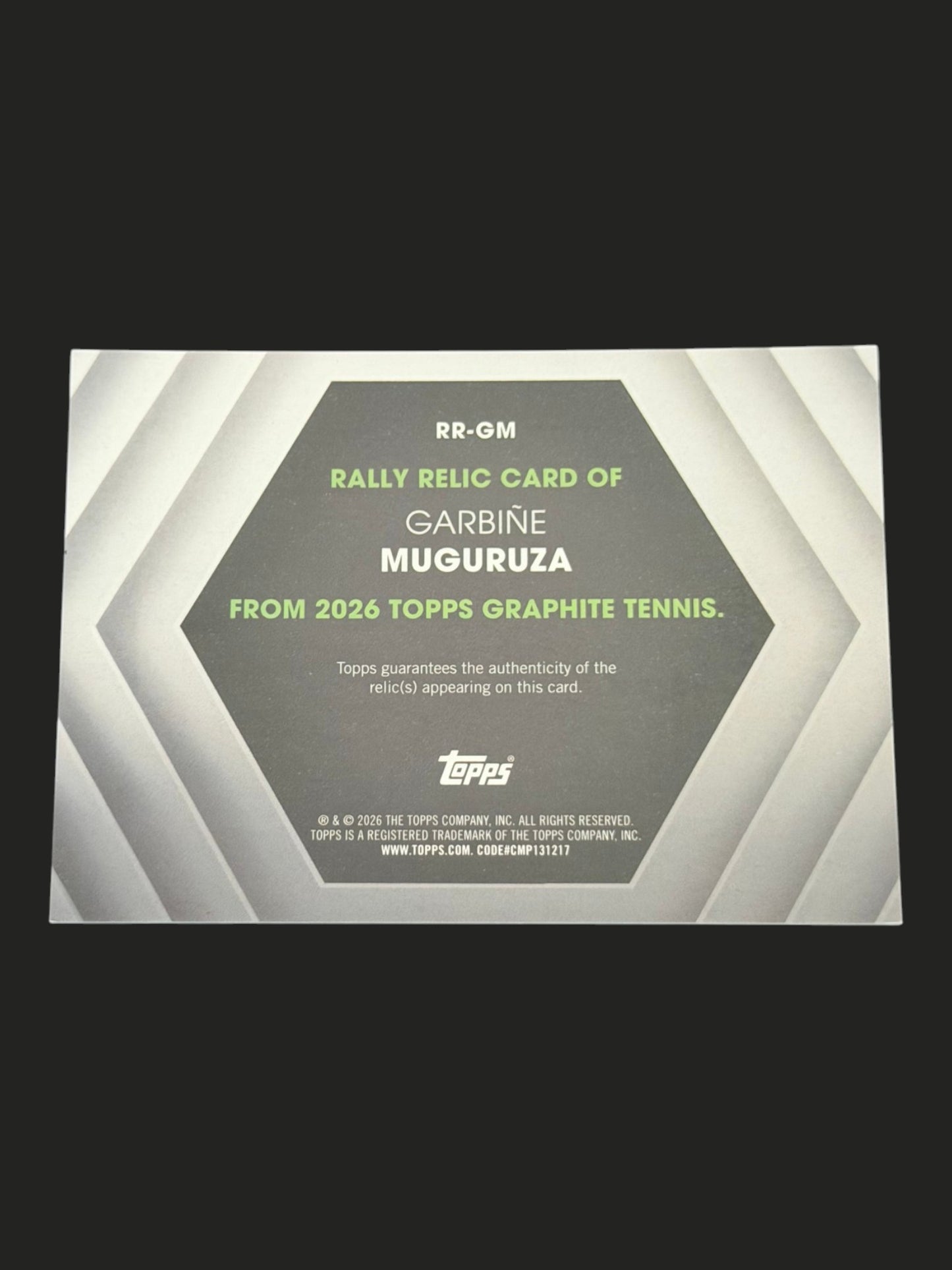 2026 Topps Graphite Tennis Rally Relic Garbine Muguruza