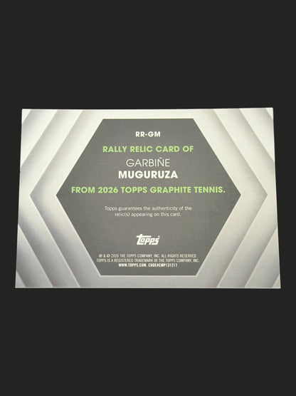2026 Topps Graphite Tennis Rally Relic Garbine Muguruza