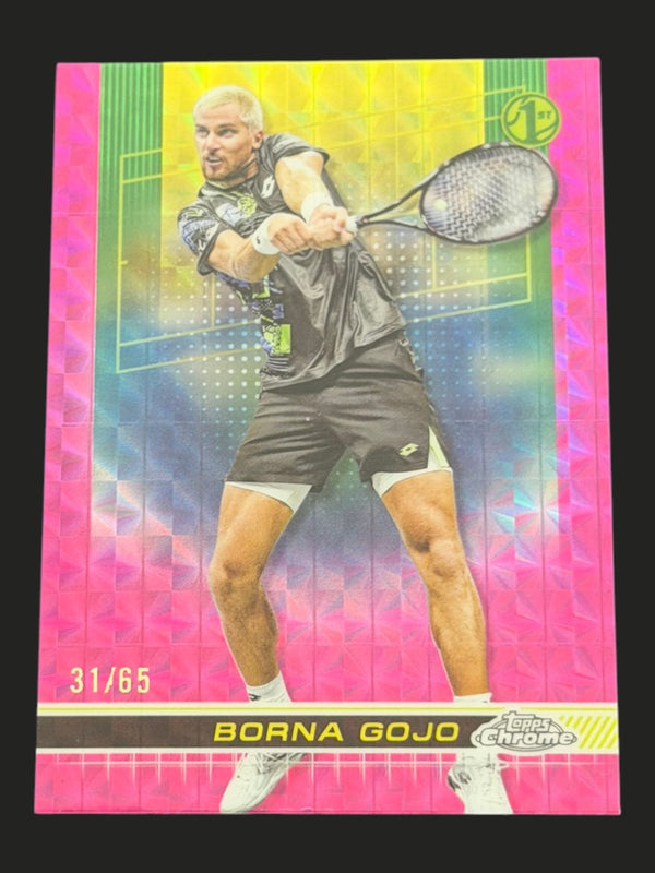 2024 Topps Chrome Tennis Pink Geometric Refractor 31/65 Borna Gojo