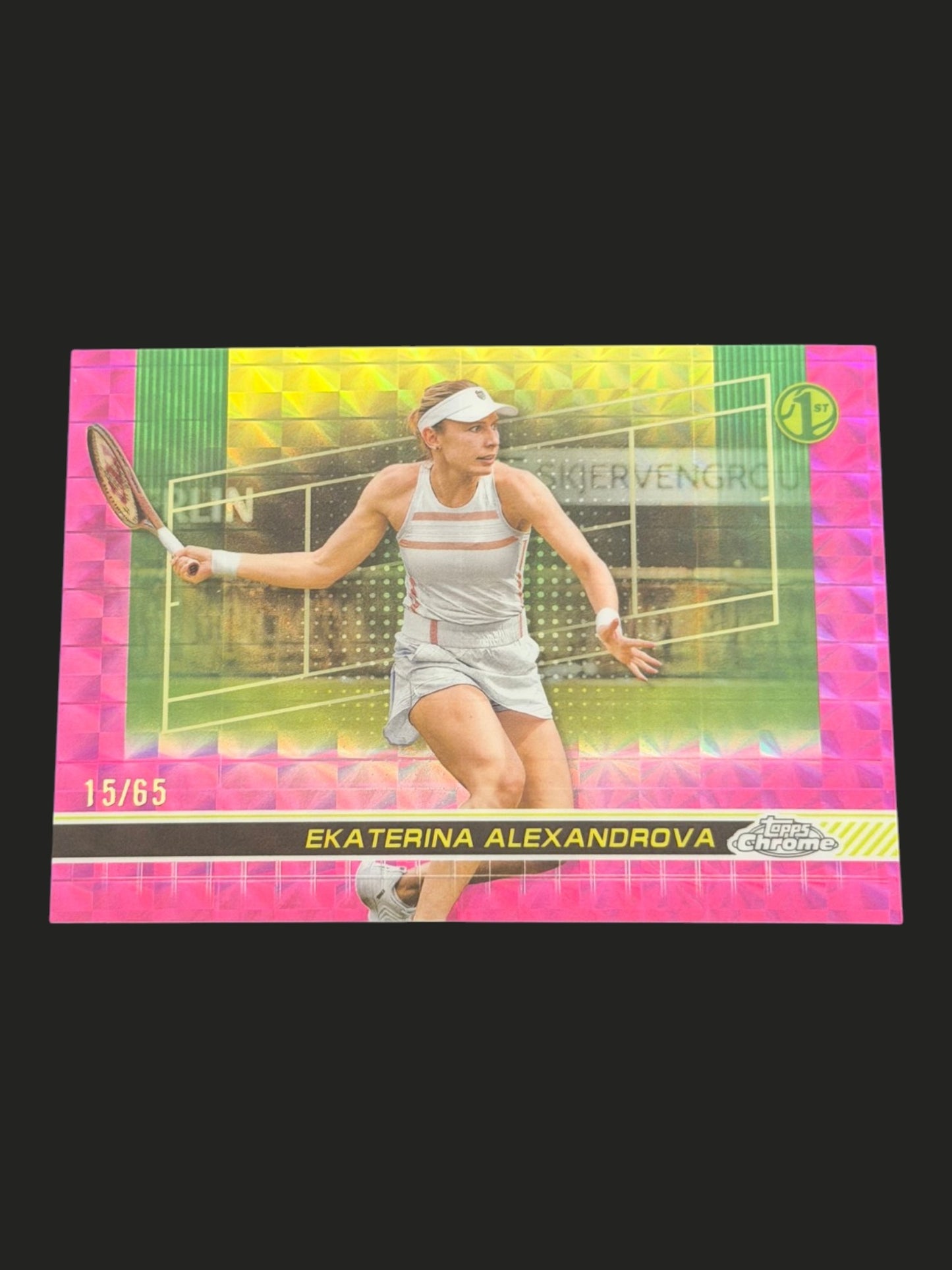 2024 Topps Chrome Tennis Pink Geometric Refractor 15/65 Ekaterina Alexandrova