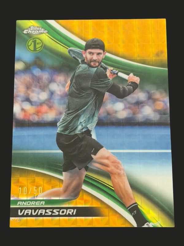2025 Topps Chrome Tennis Gold 10/50 Andrea Vavassori