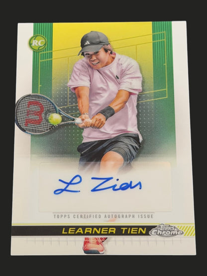 2024 Topps Chrome Tennis Auto Learner Tien