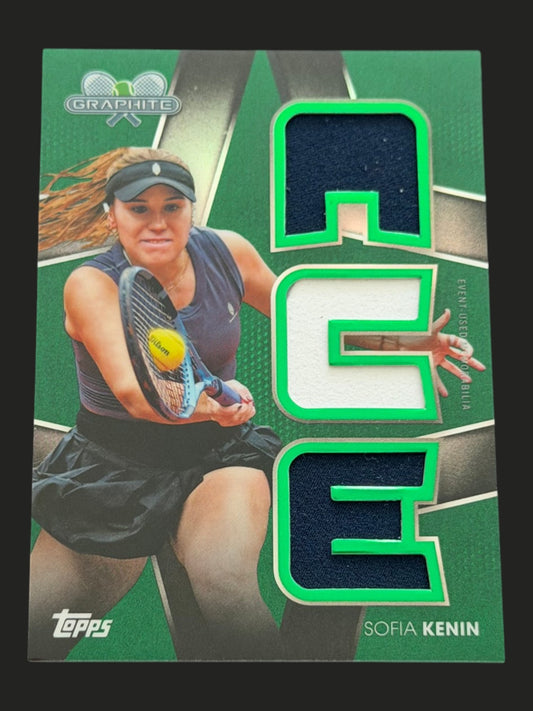 2026 Topps Graphite Sofia Kenin — Green Ace Relic /75 tennis card