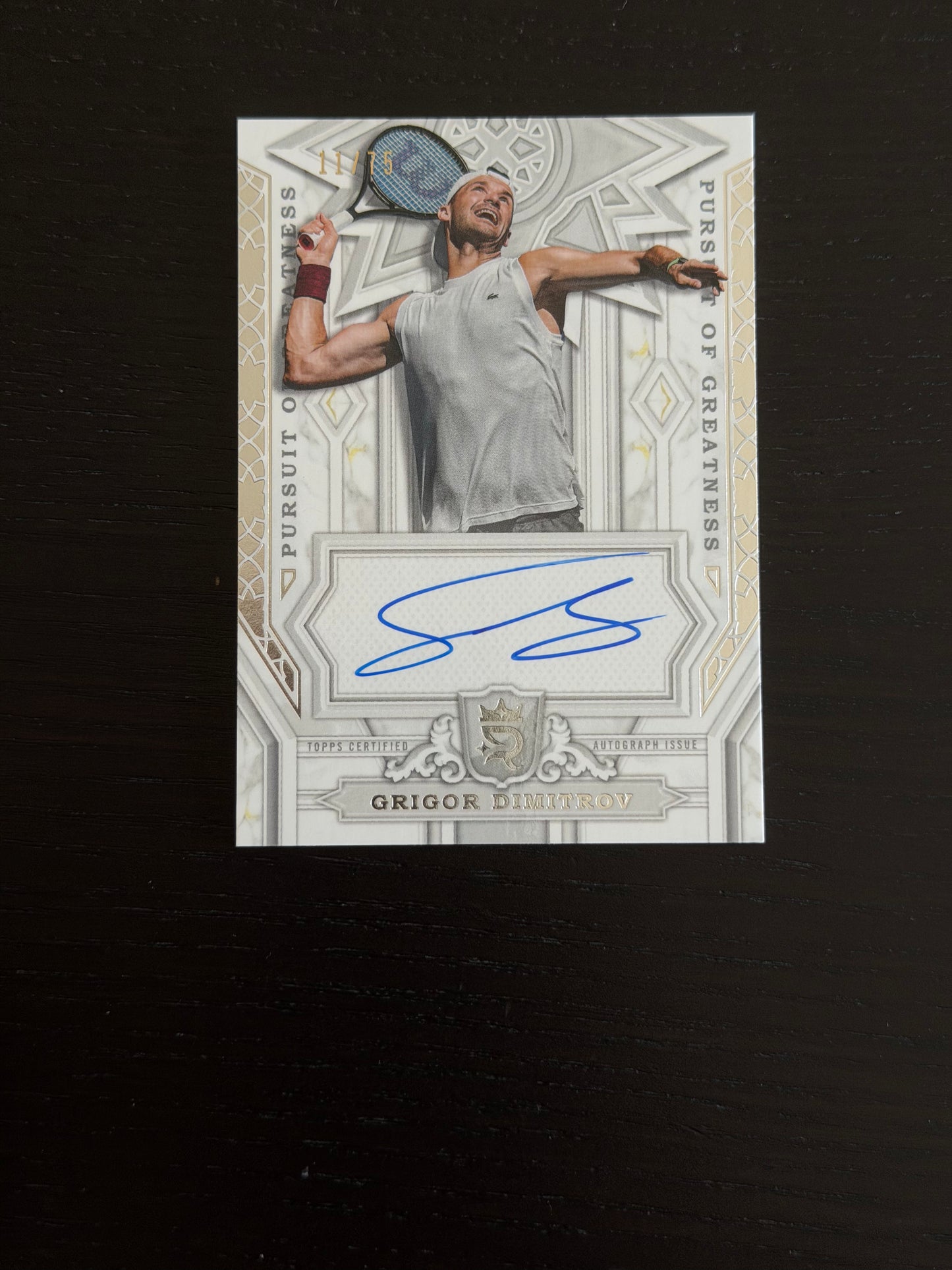 2024 Topps Royalty Grigor Dimitrov — Pursuit of Greatness Auto /75