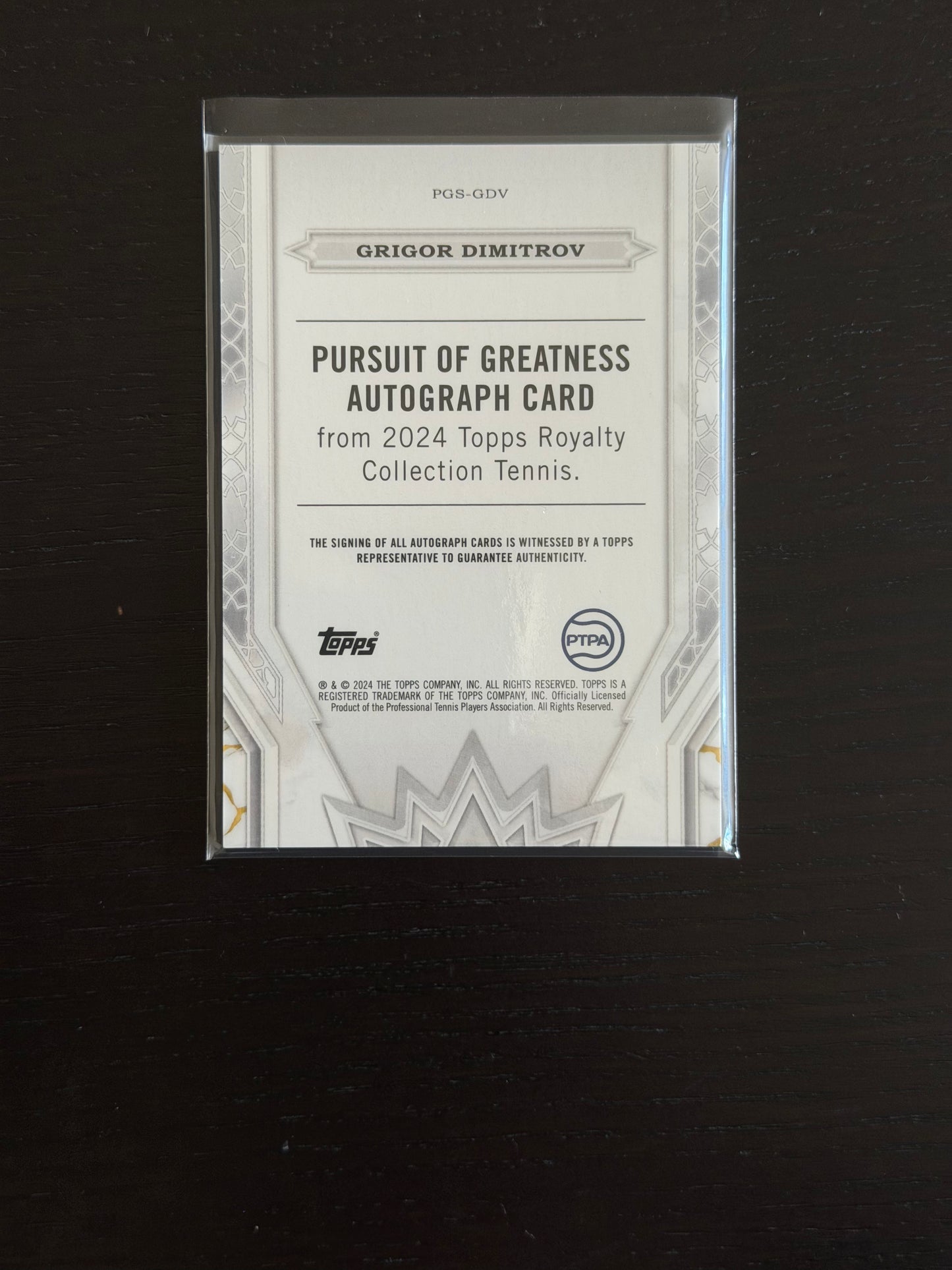 2024 Topps Royalty Grigor Dimitrov — Pursuit of Greatness Auto /75