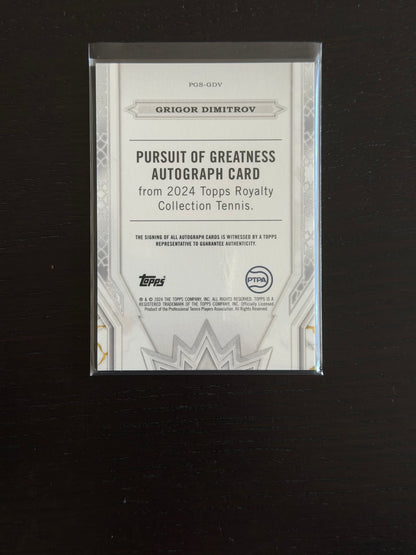 2024 Topps Royalty Grigor Dimitrov — Pursuit of Greatness Auto /75