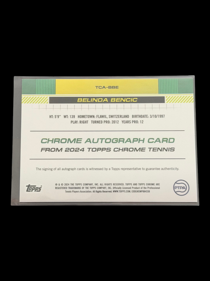 2024 Topps Chrome Belinda Bencic — Auto