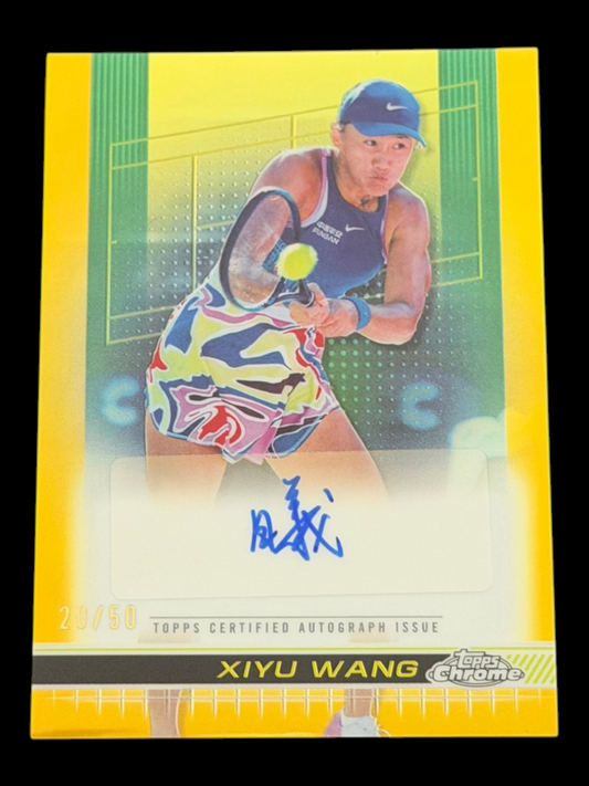 2024 Topps Chrome Xiyu Wang — Gold Auto /50