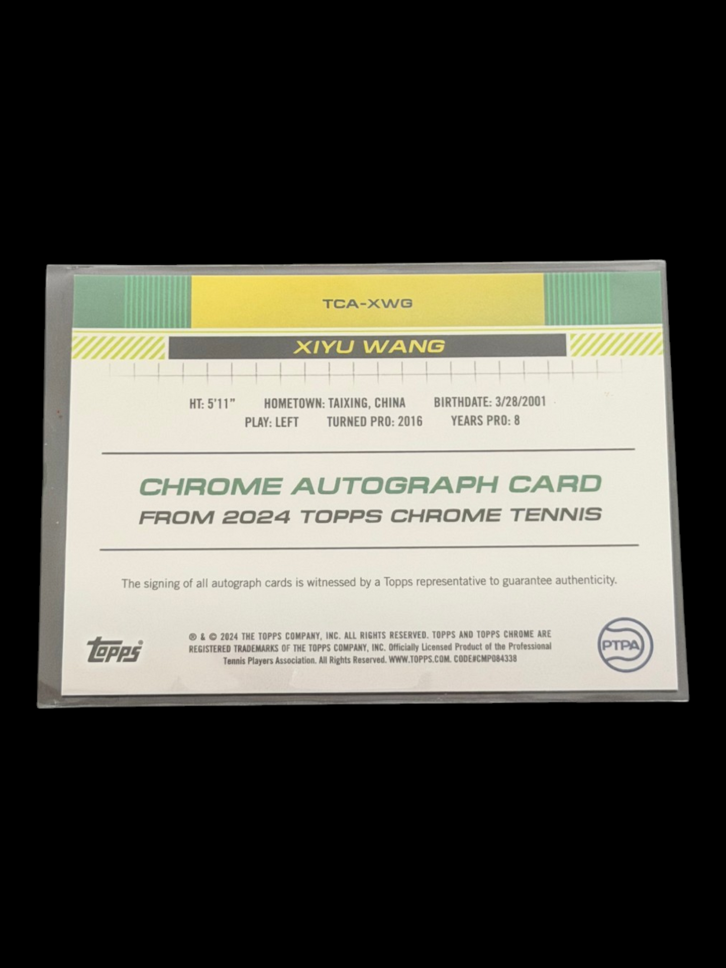 2024 Topps Chrome Xiyu Wang — Gold Auto /50