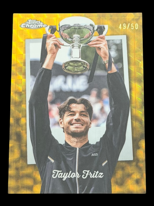 2024 Topps Chrome Taylor Fritz — Gold Geometric Captured /50