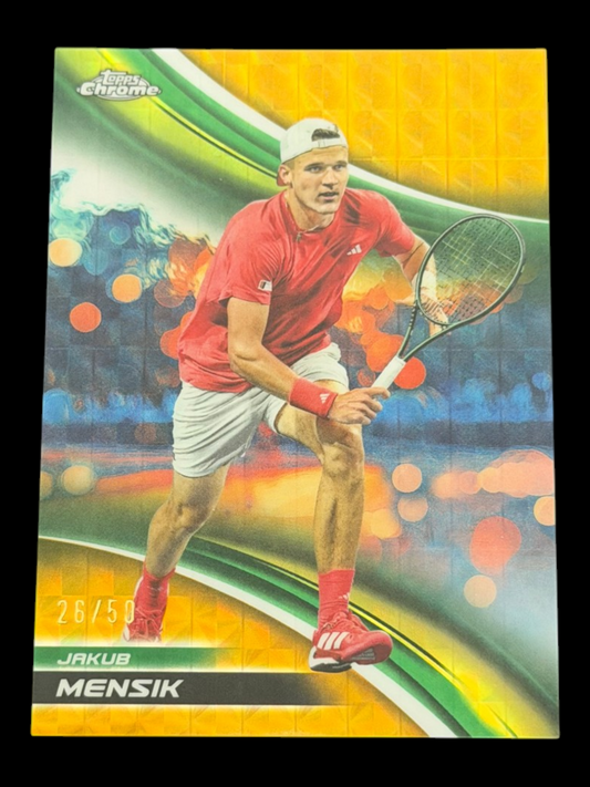 2025 Topps Chrome Jakub Mensik Gold Geometric Refractor /50