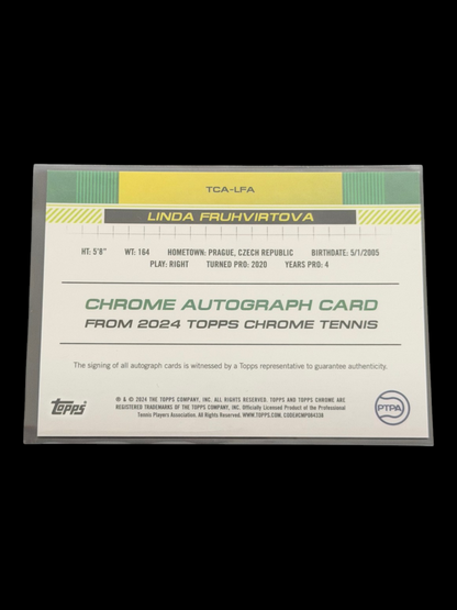 2024 Topps Chrome Linda Fruhvirtova — Gold Auto /50