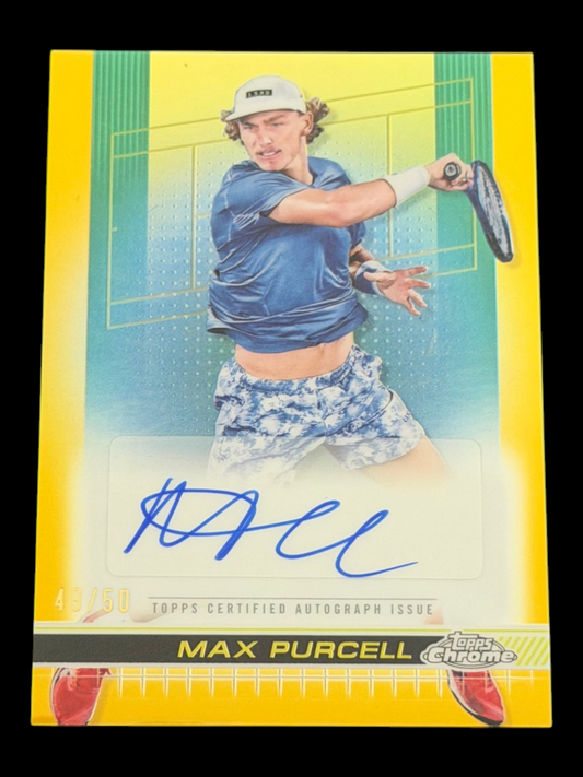 2024 Topps Chrome Max Purcell — Gold Auto /50