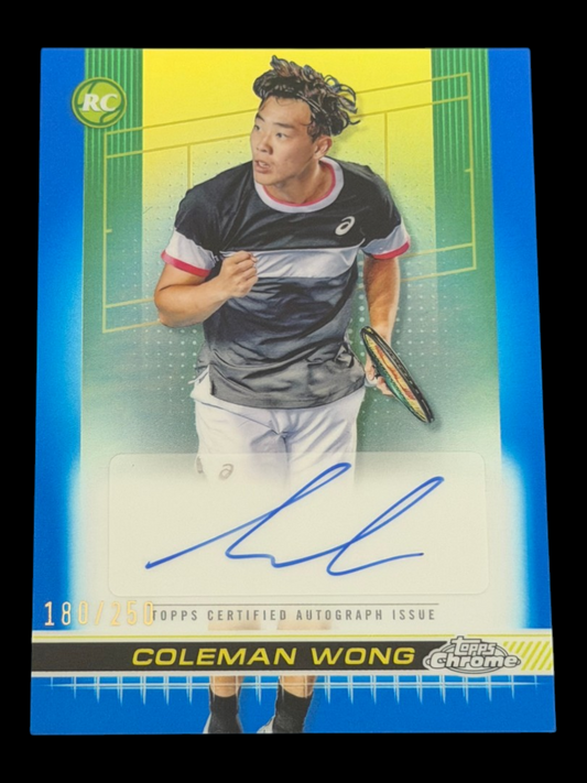 2024 Topps Chrome Coleman Wong — Blue Auto /250