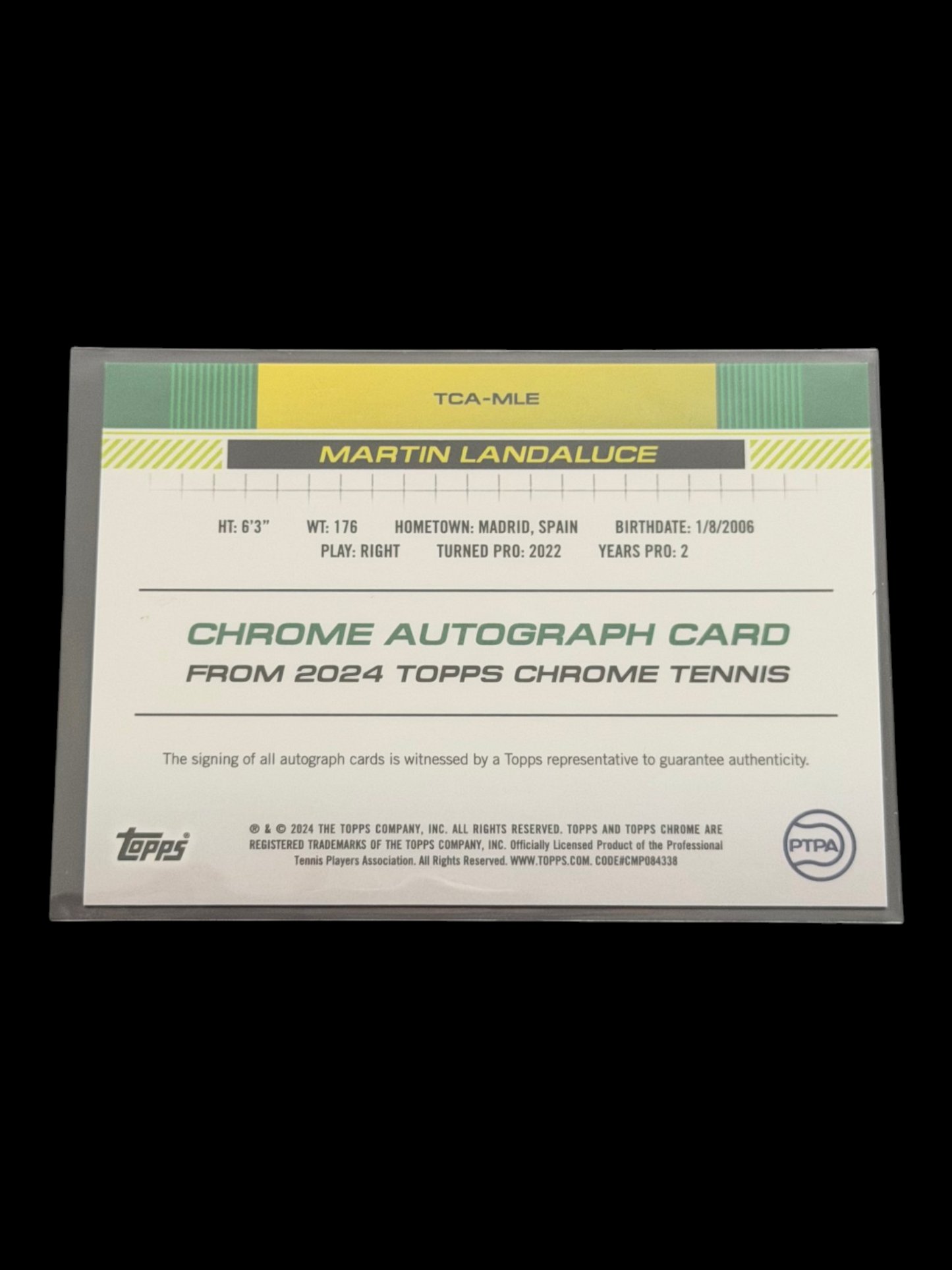 2024 Topps Chrome Martin Landaluce — Blue Auto /250