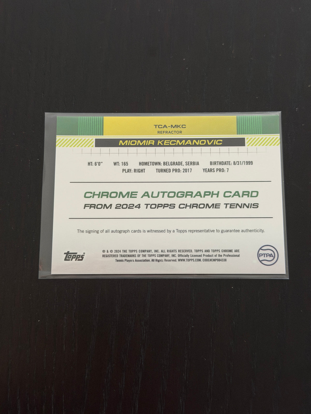 2025 Topps Chrome Miomir Kecmanovic — Refractor Auto /499