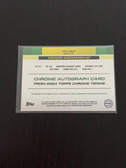2025 Topps Chrome Miomir Kecmanovic — Refractor Auto /499