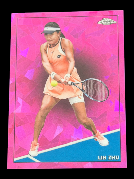 2021 Topps Chrome Sapphire Lin Zhu — Pink /299