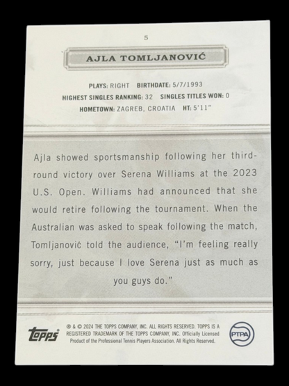 2024 Topps Royalty Ajla Tomljanovic — Purple /35