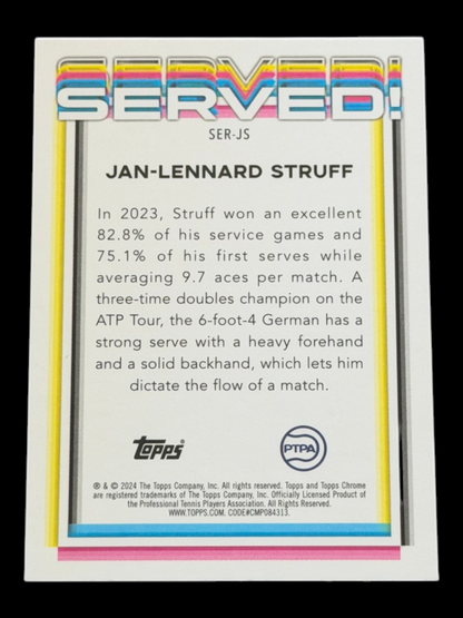 2024 Topps Chrome Jan-Lennard Struff - Orange Served /25