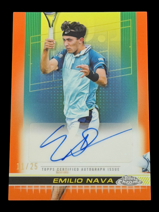 2024 Topps Chrome Emilio Nava — Orange Auto /25