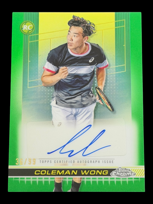 2024 Topps Chrome Coleman Wong — Green Auto /99