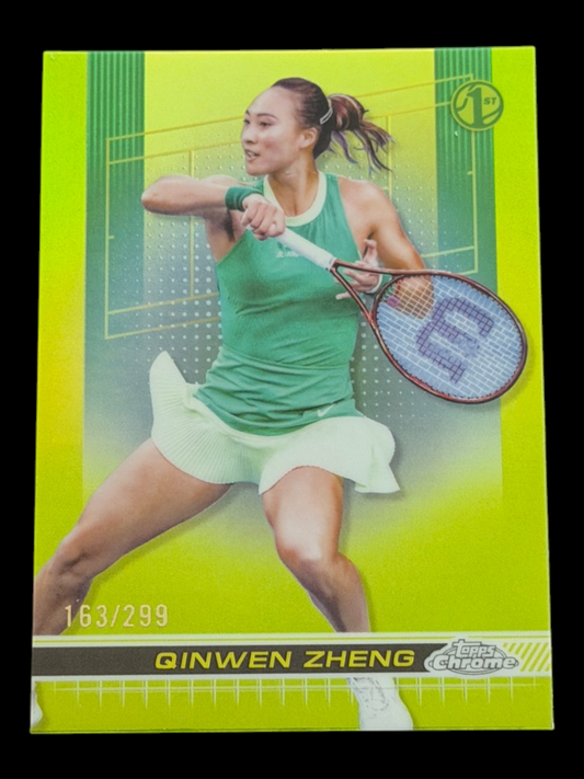 2024 Topps Chrome Qinwen Zheng — Lime Green Refractor /299