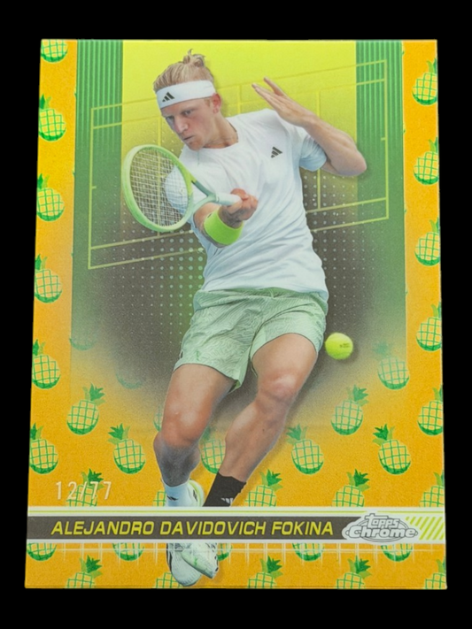 2024 Topps Chrome Alejandro Davidovich Fokina — Pineapple Refractor /77