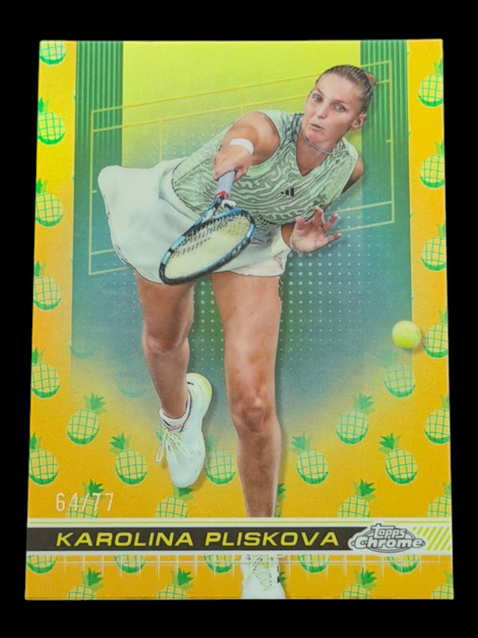 2024 Topps Chrome Karolina Pliskova — Pineapple Refractor /77