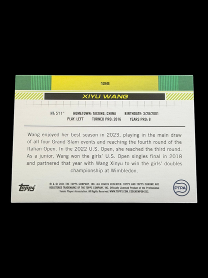 2024 Topps Chrome Xiyu Wang - Orange /25