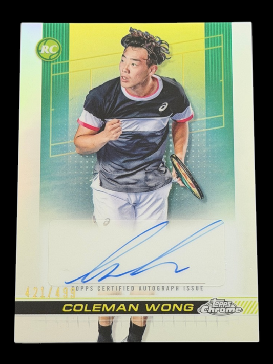 2024 Topps Chrome Coleman Wong — Refractor Auto /499