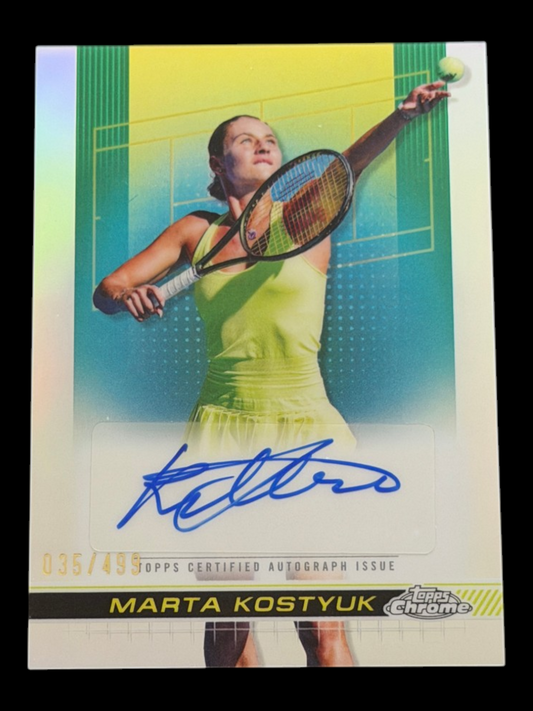 2024 Topps Chrome Marta Kostyuk — Refractor Auto /499