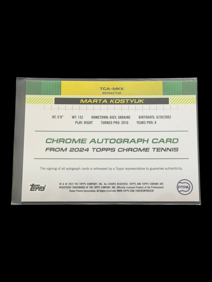 2024 Topps Chrome Marta Kostyuk — Refractor Auto /499