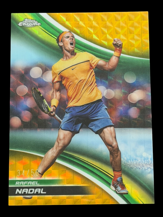 2025 Topps Chrome Rafael Nadal — Gold Geometric Refractor /50