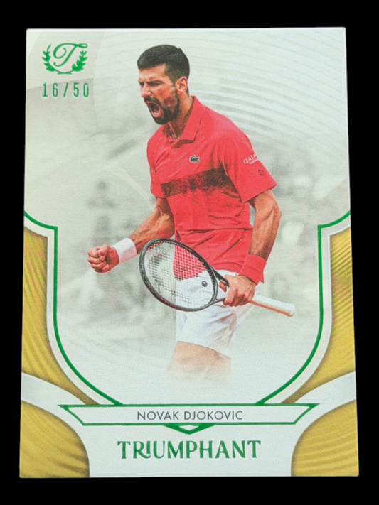 2025 Topps Triumphant Novak Djokovic Gold /50