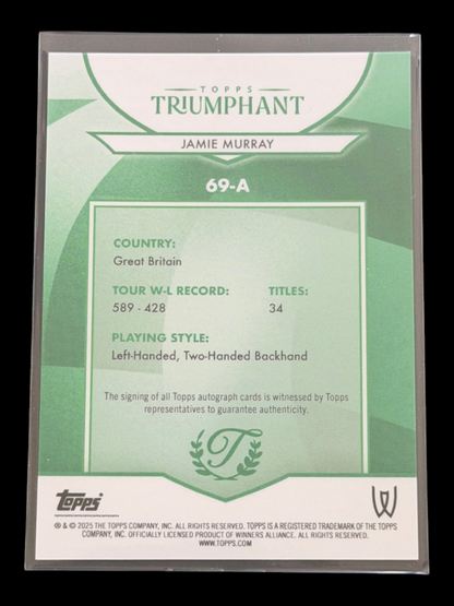 2025 Topps Triumphant Jamie Murray Black Auto /10