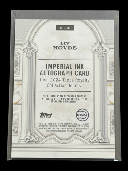 2024 Topps Royalty Liv Hovde — Imperial Ink Blue Auto /25