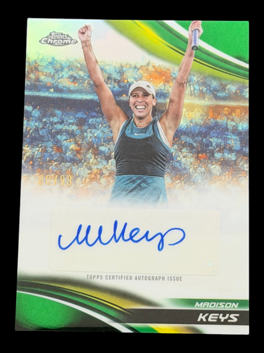 2025 Topps Chrome Madison Keys — Green Auto /99
