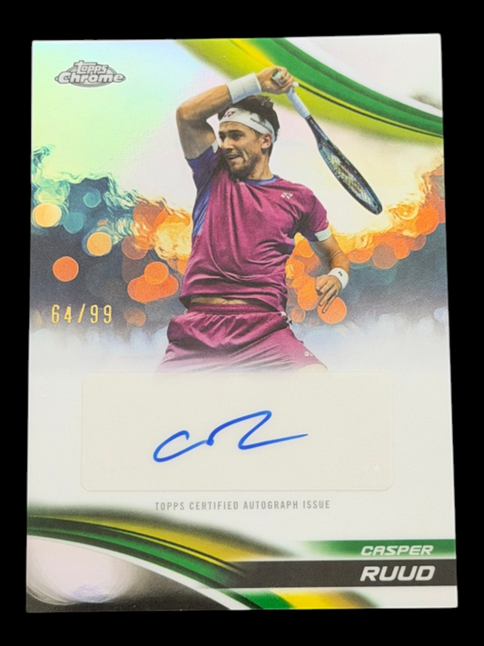 2025 Topps Chrome Casper Ruud Refractor Auto /99