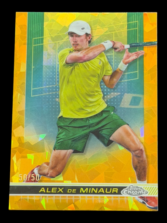 2024 Topps Chrome Sapphire Alex de Minaur — Gold Refractor /50